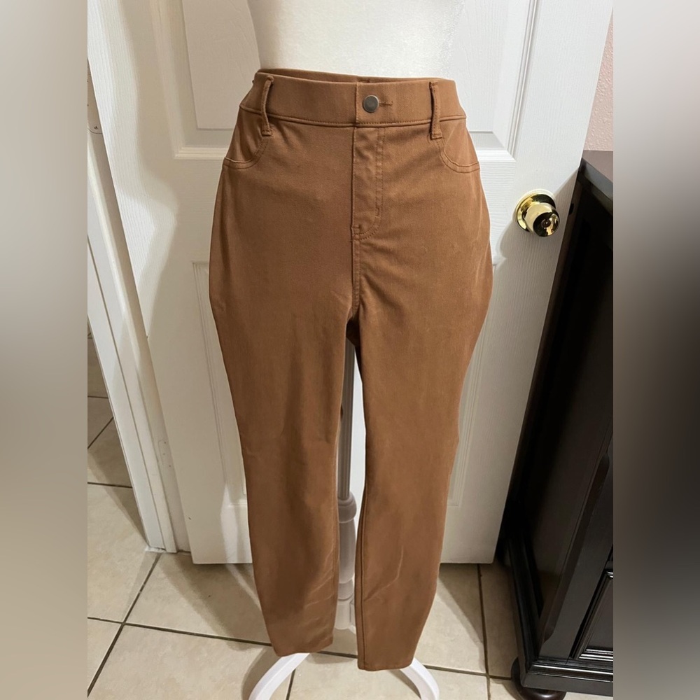 (2) Time tru Brown high-waisted skinny jeans